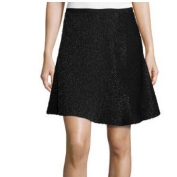 NWT, $425, HALSTON HERITAGE Black Skirt - 6 - Picture 2 of 5